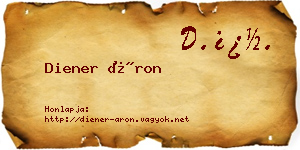 Diener Áron névjegykártya
